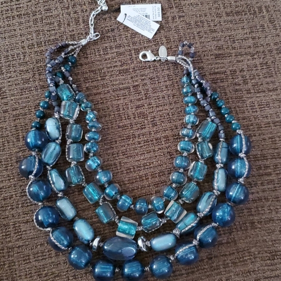 Chicos Teal necklace - Picture 2 of 4